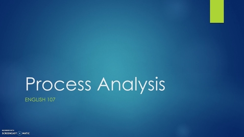 Thumbnail for Process Analysis