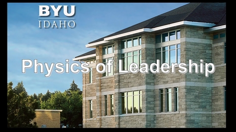 Thumbnail for entry The Physics of Leadership