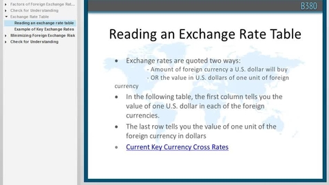 Thumbnail for entry B380 L5 Exchange Rate Table