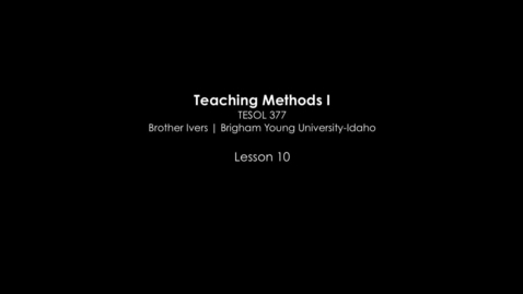 Thumbnail for TESOL 377 FLES Classroom Video