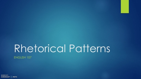Thumbnail for Rhetorical Pattern Review