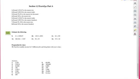 Thumbnail for Exercise 1.2 A 1-8