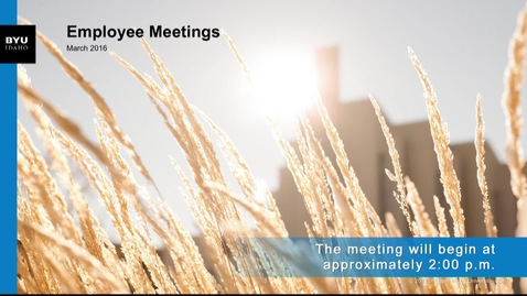 Thumbnail for All Employee Meeting: Faculty - March 31 2016