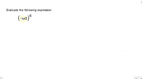 Thumbnail for entry Lesson 10 - (-1) Raised to an Exponent #7 