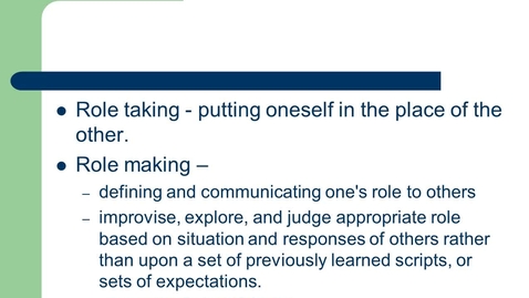 Thumbnail for Symbolic Interactionism - Roles