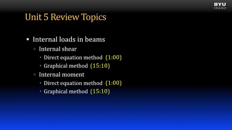 Thumbnail for ME 202 Unit 5 Review