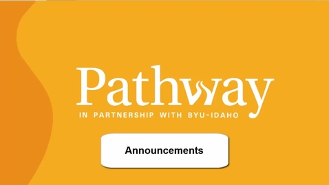 Thumbnail for entry Announcements in PATH