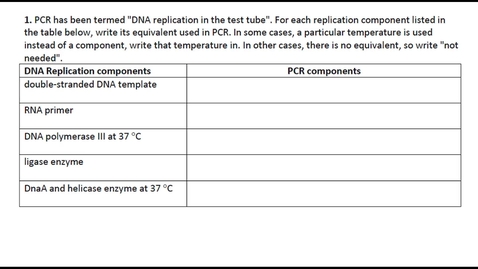 Thumbnail for PCR Question 1