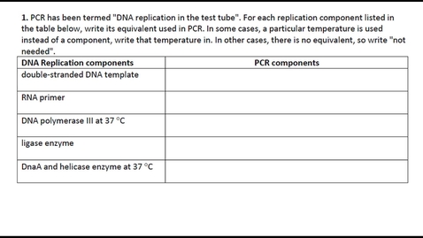 Thumbnail for entry PCR Question 1