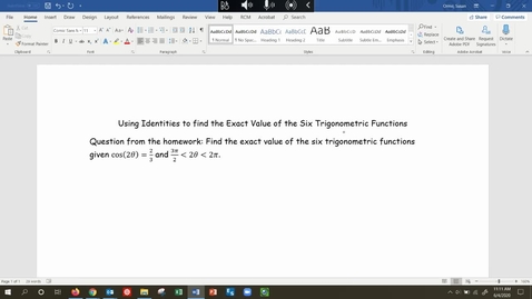 Thumbnail for MATH 109 - Using Identities