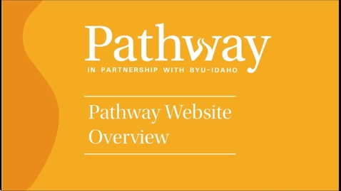 Thumbnail for entry Pathway Website Overview (English)