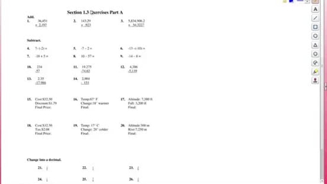 Thumbnail for Exercise 1.3 A 1-9