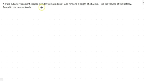 Thumbnail for Lesson 5 - Volume of a Right Circular Cylinder #6
