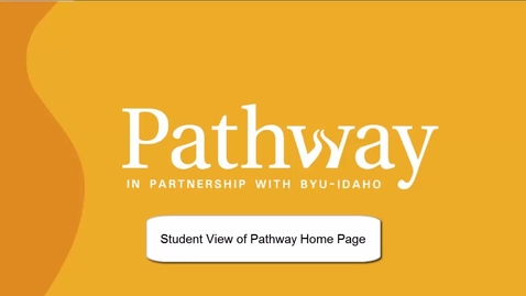 Thumbnail for entry Students View of Pathway