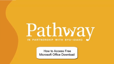 Thumbnail for Microsoft Download Instructions
