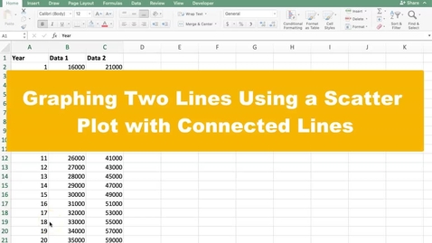 Thumbnail for Graphing Two Lines Using a Scatter Plot with Connected Lines