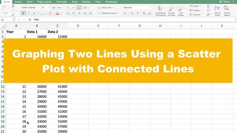 Thumbnail for entry Graphing Two Lines Using a Scatter Plot with Connected Lines