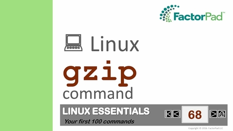 Thumbnail for ITM 112 gzip Command