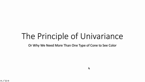 Thumbnail for entry The Principle of Univariance