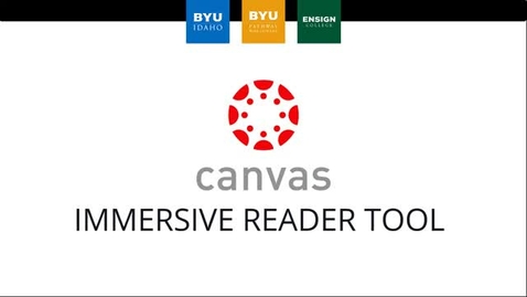 Thumbnail for Canvas Immersive Reader Tool