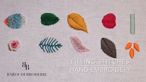 Thumbnail for Hand Embroidery for Beginners  - 10 Basic filling stitches- Leaves