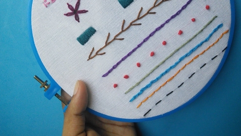 Thumbnail for Hand Embroidery for Beginners - Part 2 | 10 Basic Stitches | HandiWorks #52