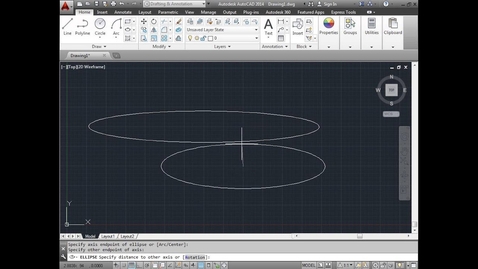 Thumbnail for C00308  Drawing Ellipses AutoCAD 2014 Tutorial