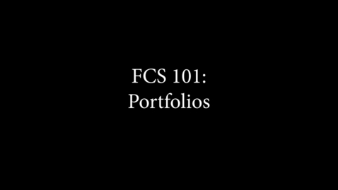 Thumbnail for FCS101-Portfolios