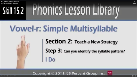 Thumbnail for PLL_Skill 15.2_Section 2_Step 3_I Do - PLL Skill 15.0 - Phonics Lesson Library Multisyllable Skills