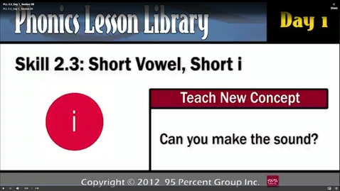 Thumbnail for PLL 2.3_Day 1_Section 2B - PLL Skill 2.3 - Phonics Lesson Library Basic Skills
