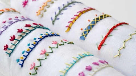 Thumbnail for 14 Hand Embroidery Borders for Beginners | Basic Embroidery Stitches
