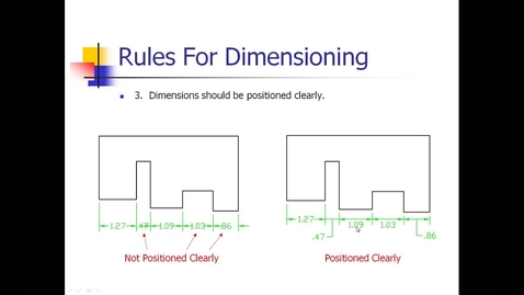 Thumbnail for Rules For Dimensioning - Mechanical Drawings