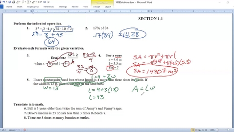Thumbnail for 100B 1-1 Solutions 1-8
