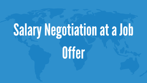 Thumbnail for Salary Negotiation at Job Offer