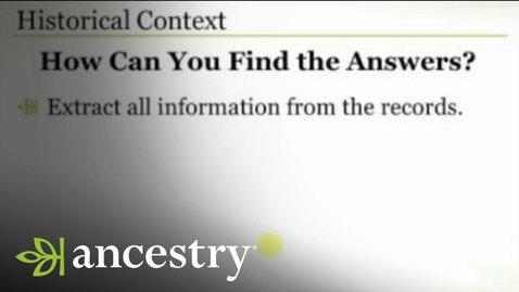 Thumbnail for entry Putting Your Ancestors' Lives in Historical Context | Ancestry