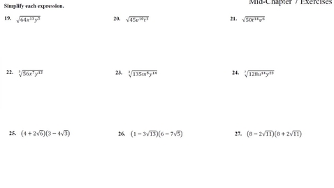 Thumbnail for Math 101 7-Mid Review Solutions 19-27