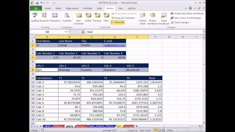 Thumbnail for Excel Magic Trick 807:Protect Sheet To Allow Data Enter Only In Cells With Raw Data