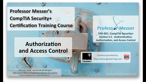 Thumbnail for entry Authorization and Access Control 