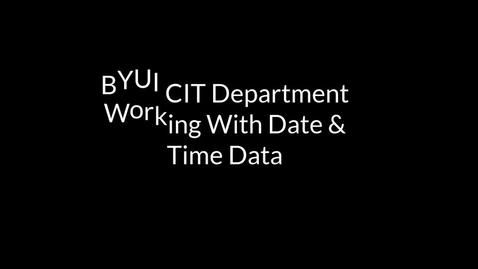 Thumbnail for MySQL Working With Date Time Data