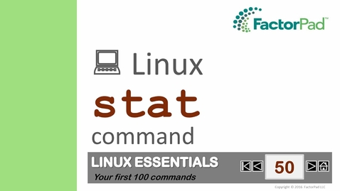 Thumbnail for ITM 112 stat Command
