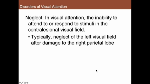 Thumbnail for entry Disorders of Visual Attention