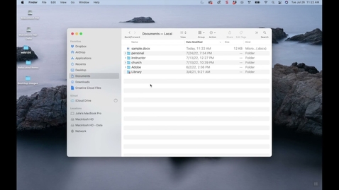 Thumbnail for File Management using a Mac