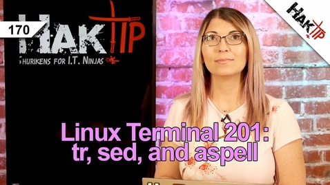 Thumbnail for ITM 112 tr, sed, and aspell Commands