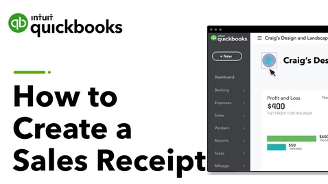 Thumbnail for entry How to Create a Sales Receipt in QuickBooks Online