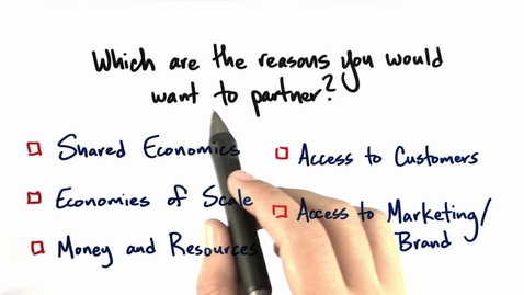 Thumbnail for Why Should You Partner? Part 1
