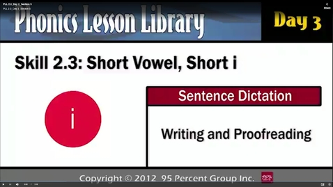 Thumbnail for PLL 2.3_Day 3_Section 5 - PLL Skill 2.3 - Phonics Lesson Library Basic Skills