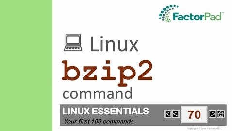 Thumbnail for ITM 112 bzip2 Command