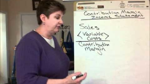 Thumbnail for entry Contribution Margin Income Statement