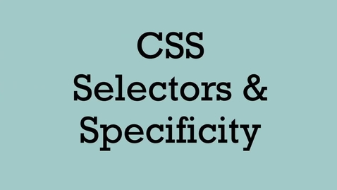 Thumbnail for CSS Selectors