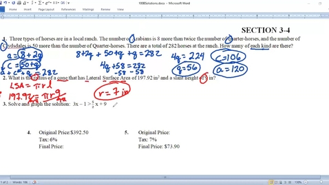 Thumbnail for 100B 3-4 Solutions 1-5